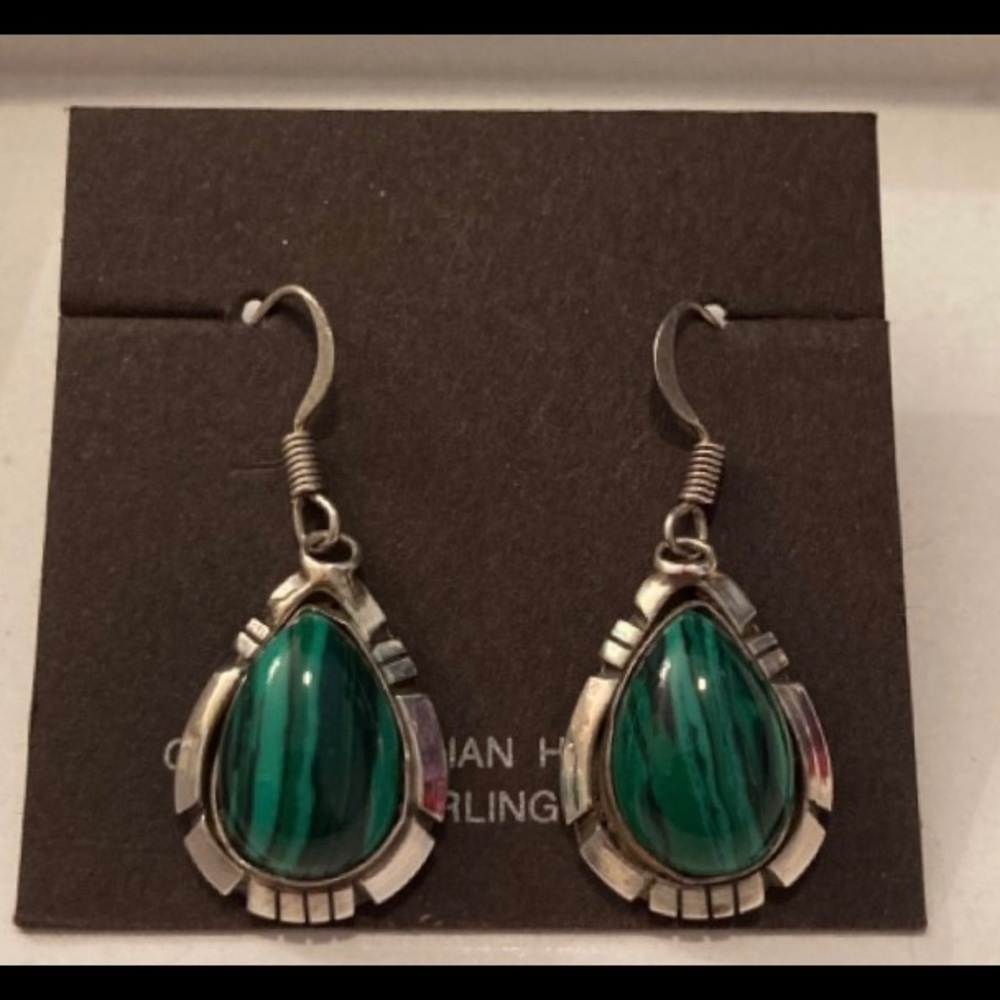 Native American Navajo Malachite Earrings - New